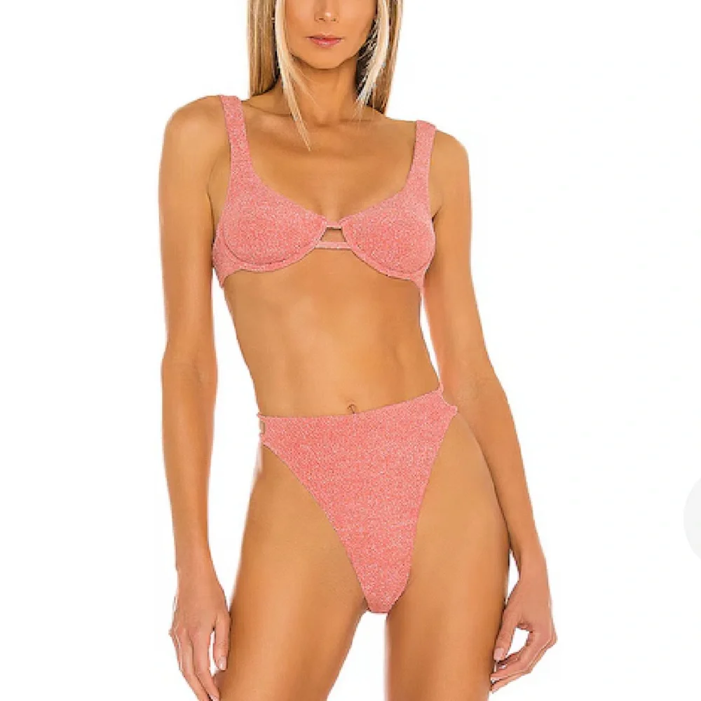 Lovers + Friends TALORE BOTTOM Coral Bikini Bottoms swimsuit separate Revolve XL - Picture 3 of 9